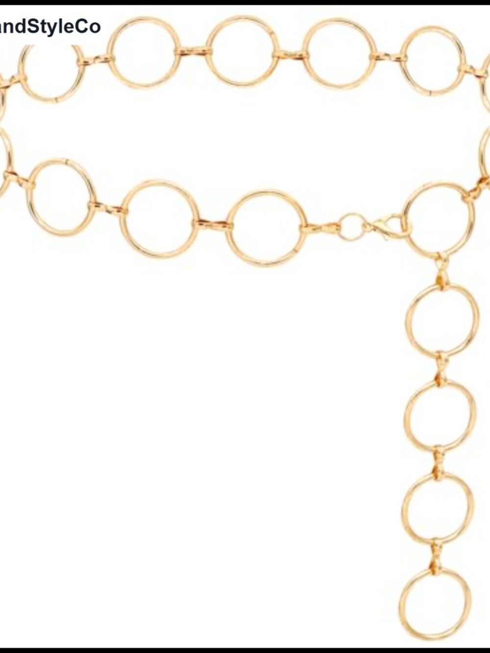 Metal Waist Chain Belt Chunky O-Ring Link for Dresses Women's Accessory